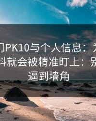 关于澳门PK10与个人信息：为什么你一填资料就会被精准盯上：别把自己逼到墙角